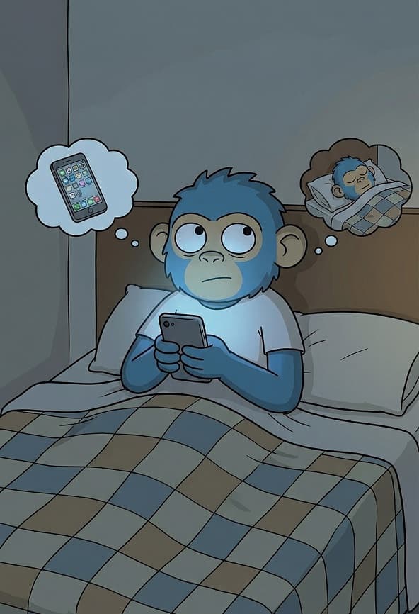 Persona haciendo elección consciente entre continuar desplazándose o dejar el teléfono